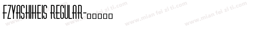 FZYashiheis regular字体转换